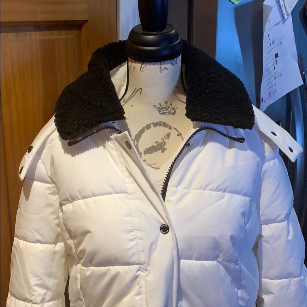 Mk long quilted jacket